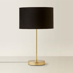 Valuelights Charles Gold Table Lamp With Black Velvet Shade - thumbnail 6