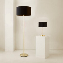 Valuelights Charles Gold Table Lamp With Black Velvet Shade - thumbnail 7