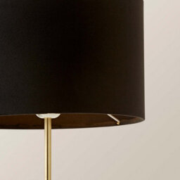 Valuelights Charles Gold Table Lamp With Black Velvet Shade - thumbnail 3