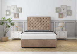 "Comfort Winslow Mink Naples Divan Bed Base 4 Drawers - 26"" Strutted  4' Small Double" - thumbnail 1