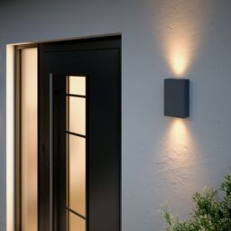 GoodHome Salesian Adjustable Matt Dark Grey Mains-Powered (Wired) Integrated Led Outdoor Double Wall Light 1500Lm - thumbnail 5