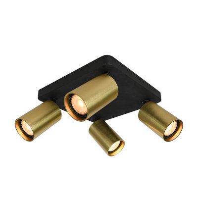 Luminosa Lighting Luminosa Nesto Ceiling Spotlight Clusters Black, Brass 4Xgu10 - image 1
