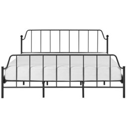 Beliani Bed Metal Mauressac 180 X 200 Cm (Eu Super King) Black - thumbnail 5