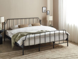 Beliani Bed Metal Mauressac 180 X 200 Cm (Eu Super King) Black - thumbnail 2