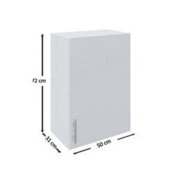 Jd Greta Kitchen Wall Unit 500mm Storage Cabinet With Doors And Shelf 50Cm - Sage Green Matt - thumbnail 4