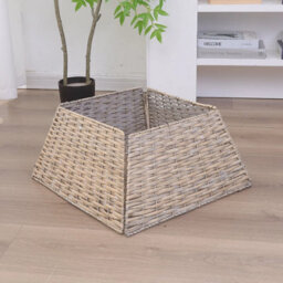 Urbn-Living Urbnliving 47Cm Square Christmas Tree Skirt Rope Design Decorative Festive Base Cover Natural Set Of 4 - thumbnail 6