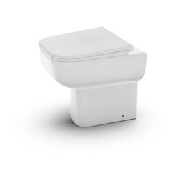 Nes Home Modern 500mm Rimless Back To Wall Wc Toilet Unit Gloss White Space Saving - thumbnail 7