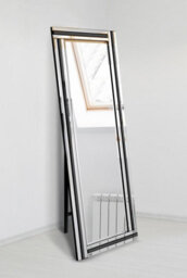 Mirroroutlet Dalton Black Triple Bevel Free Standing Cheval Dress Mirror 5Ft7 X 1Ft11, 170Cm X 58Cm - thumbnail 1