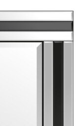 Mirroroutlet Dalton Black Triple Bevel Free Standing Cheval Dress Mirror 5Ft7 X 1Ft11, 170Cm X 58Cm - thumbnail 6