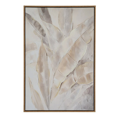 Folira Hand Painted Canvas In Frame - Artistic Wall Decor - image 1
