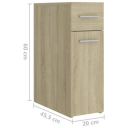 Walplus Apothecary Cabinet Sonoma Oak 20X45.5X60 Cm Engineered Wood - thumbnail 8