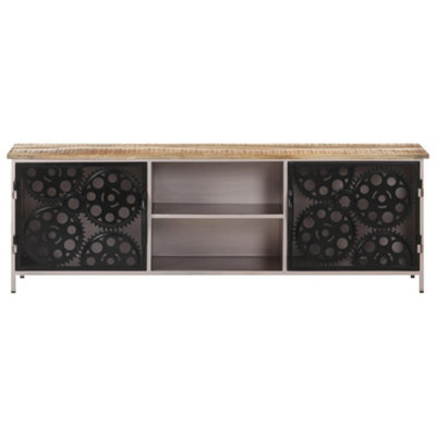 Berkfield Durable Tv Cabinet 120X30X40 Cm Rough Mango Wood - image 1