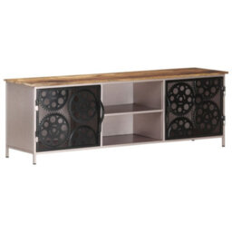 Berkfield Durable Tv Cabinet 120X30X40 Cm Rough Mango Wood - thumbnail 8
