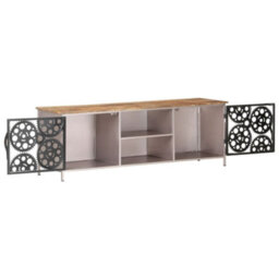 Berkfield Durable Tv Cabinet 120X30X40 Cm Rough Mango Wood - thumbnail 3
