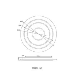 Luminosa Lighting Luminosa Jayden 60Cm Integrated Led Semi Flush Ceiling Light Anthracite Brushed Led 3000K - thumbnail 5