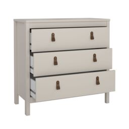 Madrid Matt Cashmere No Effect 3 Drawer Chest (H)797mm (W)823mm (D)384mm - thumbnail 4