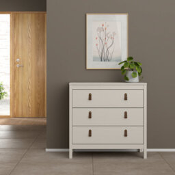 Madrid Matt Cashmere No Effect 3 Drawer Chest (H)797mm (W)823mm (D)384mm - thumbnail 1