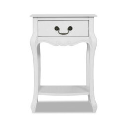 Statement Furniture Juliette White Shabby Chic 1 Drawer Bedside Table - thumbnail 3