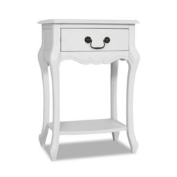 Statement Furniture Juliette White Shabby Chic 1 Drawer Bedside Table - thumbnail 5