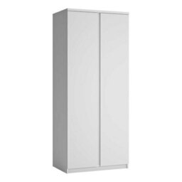 Wyld Haus Hemingway Tall White 2-Door Wooden Wardrobe, Matt Finish - thumbnail 2