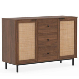 Wooden Console Table 120 Cm Rustic Sideboard Buffet Cabinet With 3 Drawers - thumbnail 5