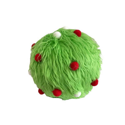 I Stole Christmas - Lime Green Furry Ball Decoration Pack Of 6
