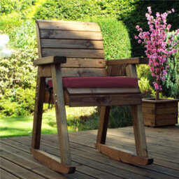Marlborough Deluxe Rocker Chair With 1 X Chair Cushion Burgundy & 1 X Fitted Cover - thumbnail 1