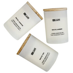 Beliani Set Of 3 Scented Candles Simplicity Soy Wax Fresh Notes Floral Notes - thumbnail 4