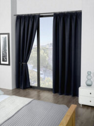 Essential Woven Thermal Blackout Pencil Pleat Curtains - thumbnail 2