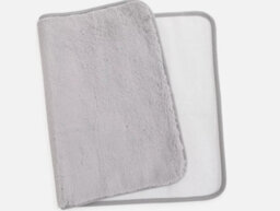 Erin Faux Fur Shower Bath Mat Bathroom Non-Slip Indoor Machine Washable 50 X 80Cm  Grey - thumbnail 3