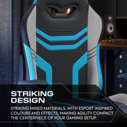 X Rocker Agility Compact Ergonomic Pc Gaming Chair For Kids - Black / Blue - thumbnail 5