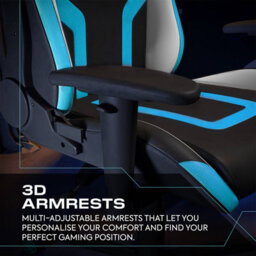 X Rocker Agility Compact Ergonomic Pc Gaming Chair For Kids - Black / Blue - thumbnail 6