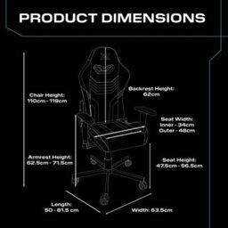 X Rocker Agility Compact Ergonomic Pc Gaming Chair For Kids - Black / Blue - thumbnail 7