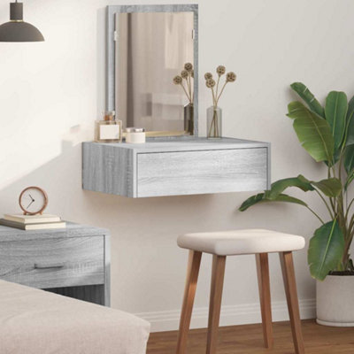 Walplus Dressing Table With Drawer Grey 60 X 40 X 70 Cm Engineered Wood - image 1