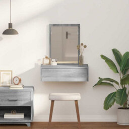 Walplus Dressing Table With Drawer Grey 60 X 40 X 70 Cm Engineered Wood - thumbnail 4