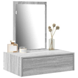 Walplus Dressing Table With Drawer Grey 60 X 40 X 70 Cm Engineered Wood - thumbnail 3