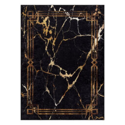 RugsX Miro 51333.801 Washing Carpet Marble, Frame Anti-Slip - Black Gold 200X290 Cm - thumbnail 3