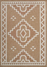 Harper Diamond Pattern Water Resistant Indoor Area Rugs Cream 50X80 Cm - thumbnail 3