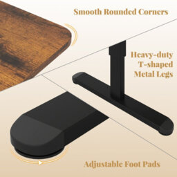 Gainoom Electric Standing Desk Height Adjustable Desk Ergonomic Sit Stand Desk With Memory Heights & Anti-Collision Design Brown - thumbnail 9