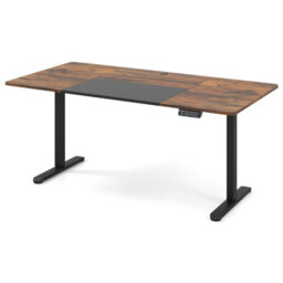 Gainoom Electric Standing Desk Height Adjustable Desk Ergonomic Sit Stand Desk With Memory Heights & Anti-Collision Design Brown - thumbnail 4