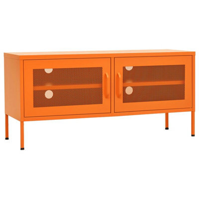 Berkfield Durable Tv Cabinet Orange 105X35X50 Cm Steel - image 1
