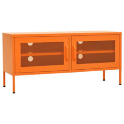 Berkfield Durable Tv Cabinet Orange 105X35X50 Cm Steel