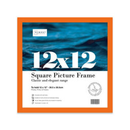 12X12 Orange Picture Frame (30.5 X 30.5Cm) Poster, Photo, Artwork, Gallery Wall Or Print