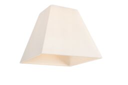 GoodHome Qarnay Cream Fabric Dyed Pyramid Light Shade (D)20Cm - thumbnail 3