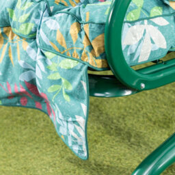 Alfresia Turin Reclining Swing Seat With Alexandra Green Leaf Classic Cushions - thumbnail 4