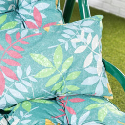 Alfresia Turin Reclining Swing Seat With Alexandra Green Leaf Classic Cushions - thumbnail 3