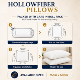 Chilimilii Pillows Hotel Quality Bounce Back Hollowfiber Filled Pillow Anti-Allergic Pack Of 8 - thumbnail 9