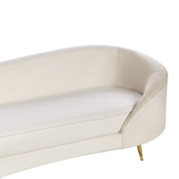 Beliani Sofa 2 Seater Savar Velvet Light Beige - thumbnail 7