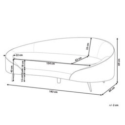 Beliani Sofa 2 Seater Savar Velvet Light Beige - thumbnail 3