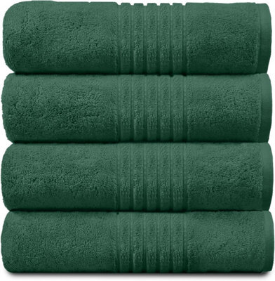 Gc Gaveno Cavailia Hampton Royal 4 Pack Bath Towel 70X120 Dark Green Egyptian Cotton Premier Super Absorbent Towel